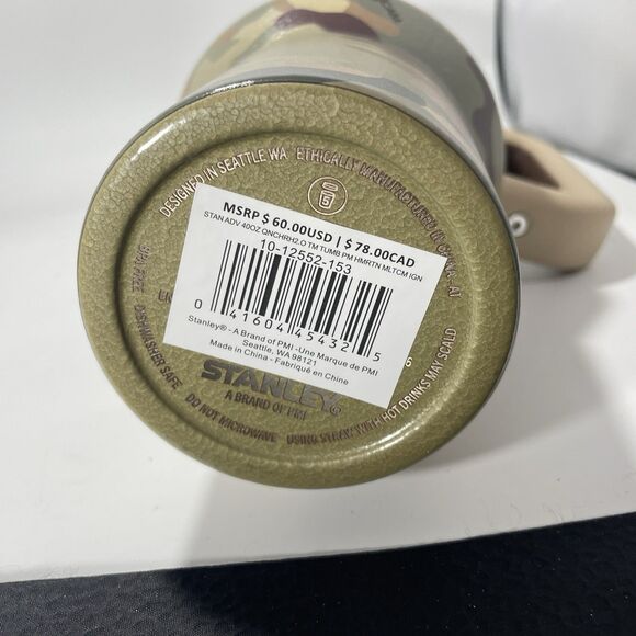 Stanley x Posty Co. 40 oz Quencher H2.0 Tumbler Camo Edition NEW in Box Stickers - Picture 7 of 10